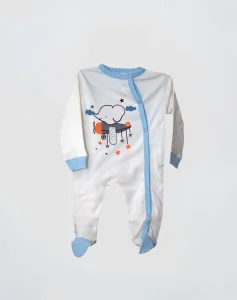 Grenouillere velour rasé Elephant