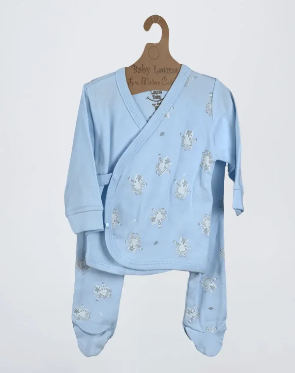 ensemble 2 pièces coton bleu-min
