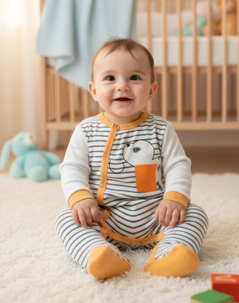 Second image of grenouillère imprimé