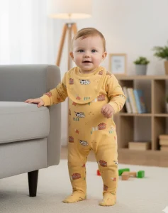 grenouillere coton avec bavoire 2