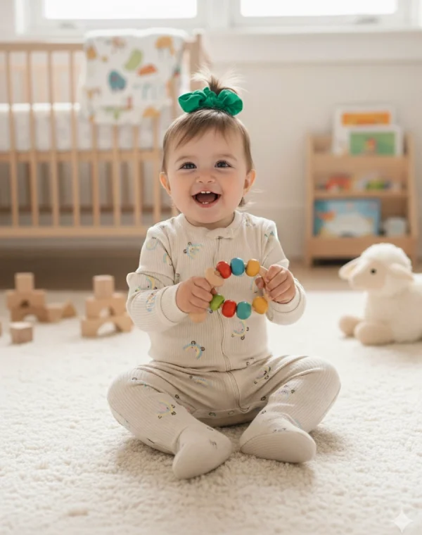 Second image of grenouillère coton-une à une avec motif-min