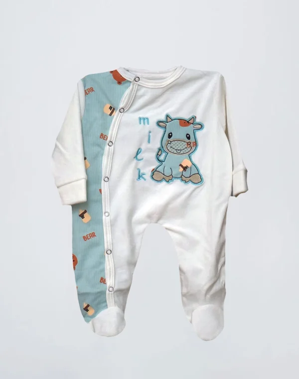 grenouillère velour-rasé vache