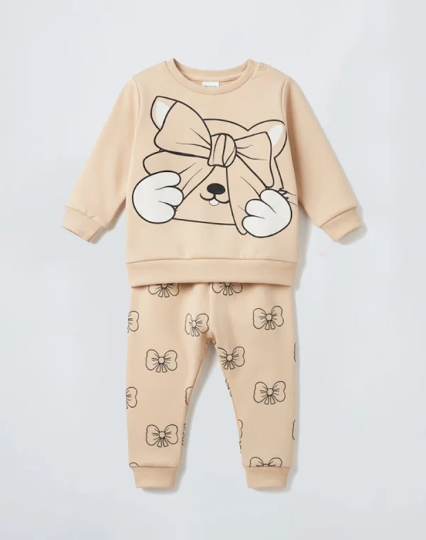 pyjama cotton pappillon marron